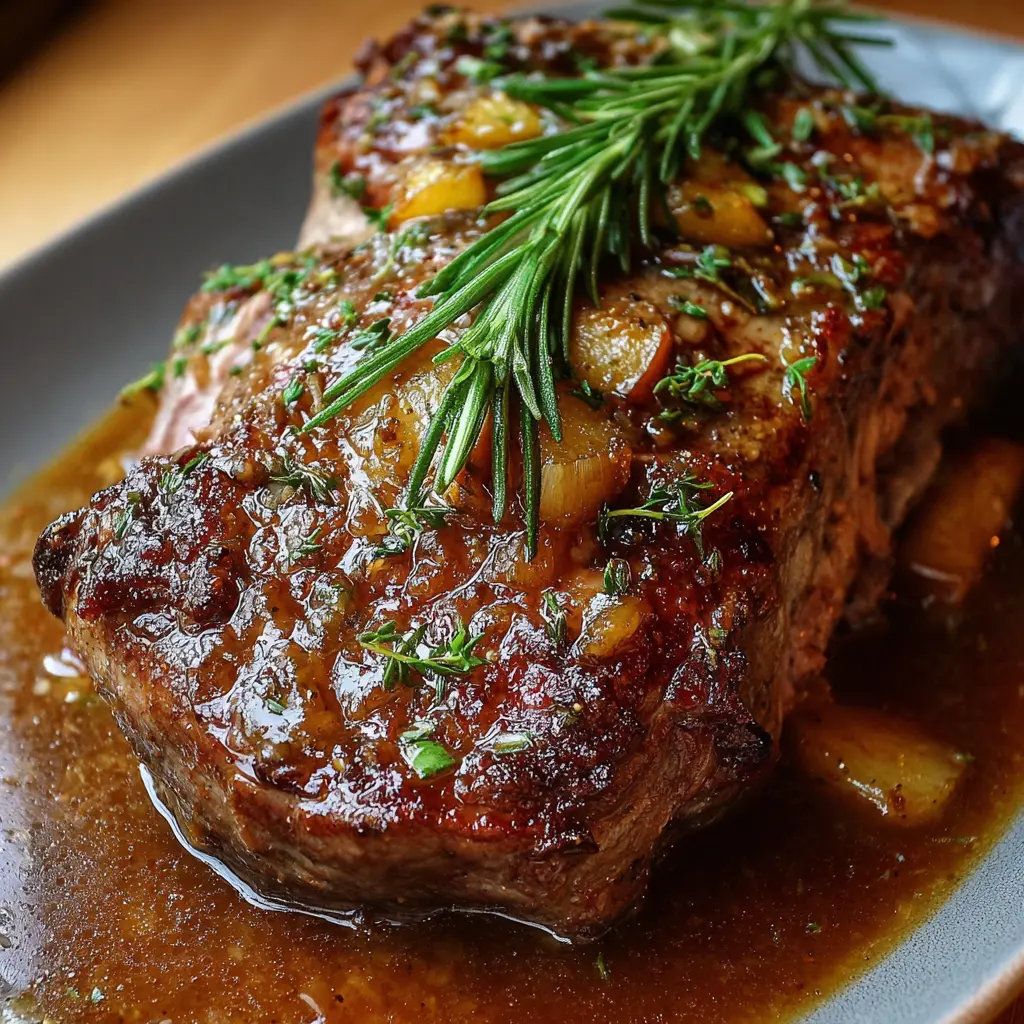 Roast Lamb Leg with Gravy