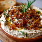 Whipped White Bean Spread with Caramelized Onions & Rosemary