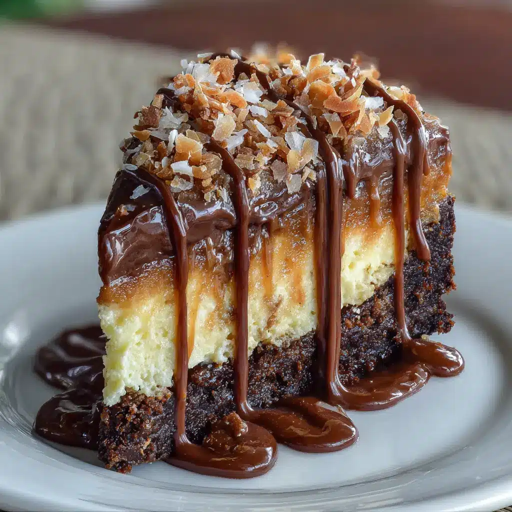 German Chocolate Brownie Cheesecake