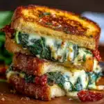 Mediterranean Spinach Grilled Cheese