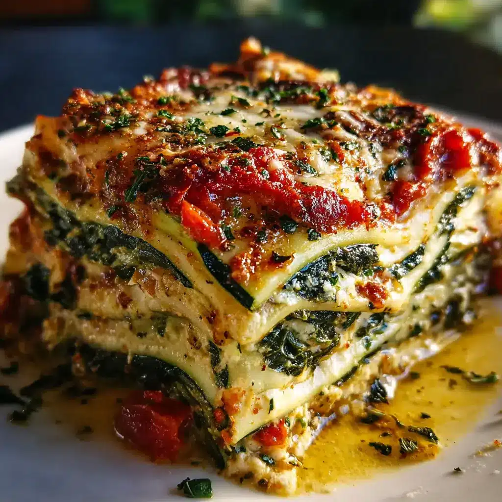 Zucchini Spinach Vegetarian Lasagna
