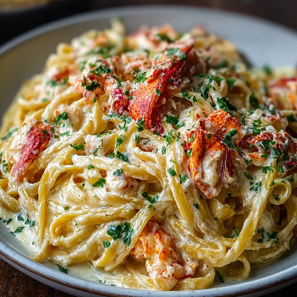 Creamy Lobster Alfredo Pasta