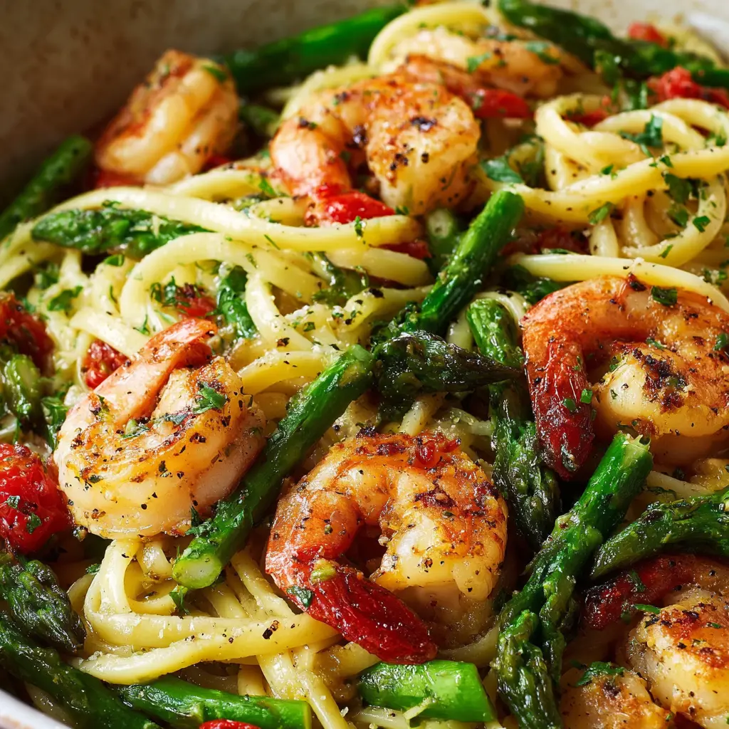 Shrimp Asparagus Pasta