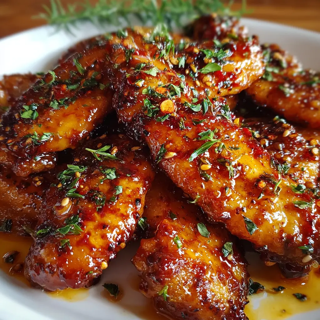 Hot Honey Peach Wings