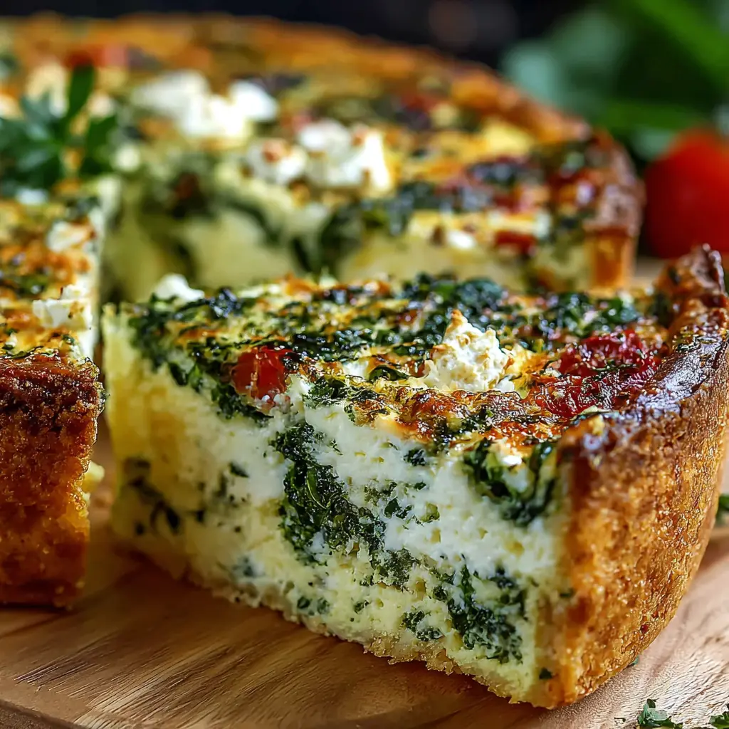 Mediterranean Spinach & Feta Quiche