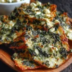Mediterranean Spinach and Feta Cheese Crisps