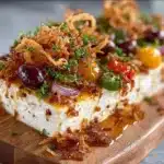 Greek Feta Board with Hot Honey + Crispy Fried Onions