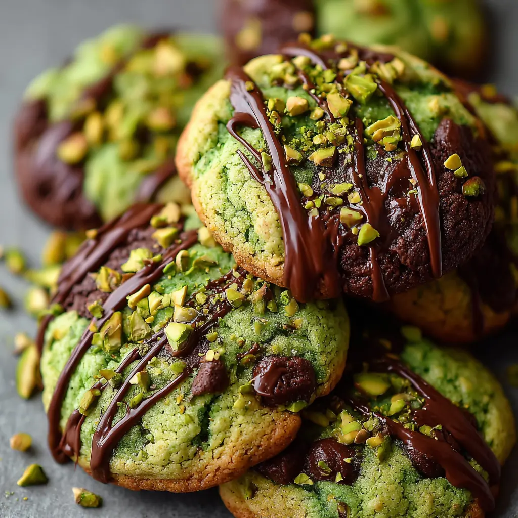 Pistachio and Chocolate Leprechaun Cookies