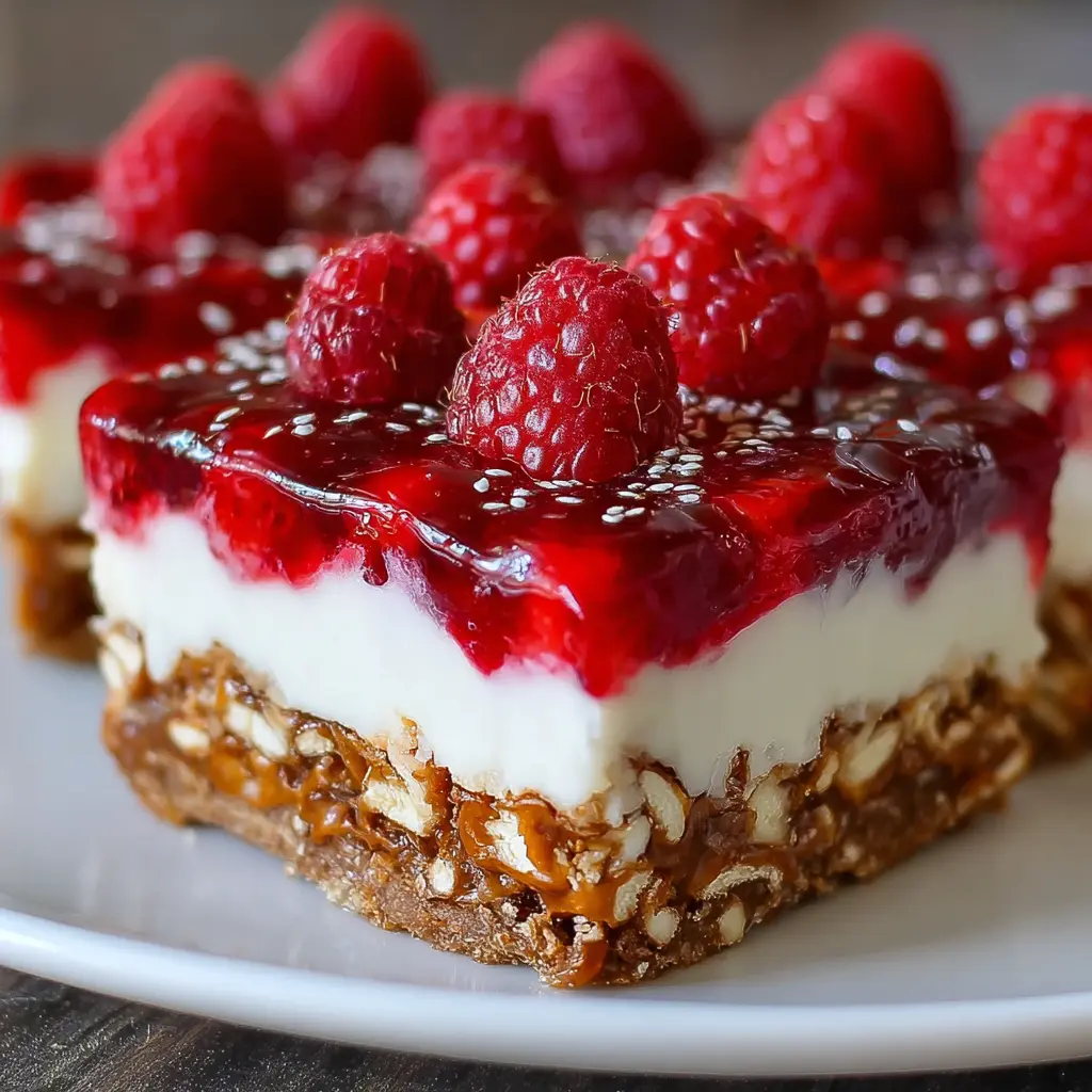 Raspberry Pretzel Salad