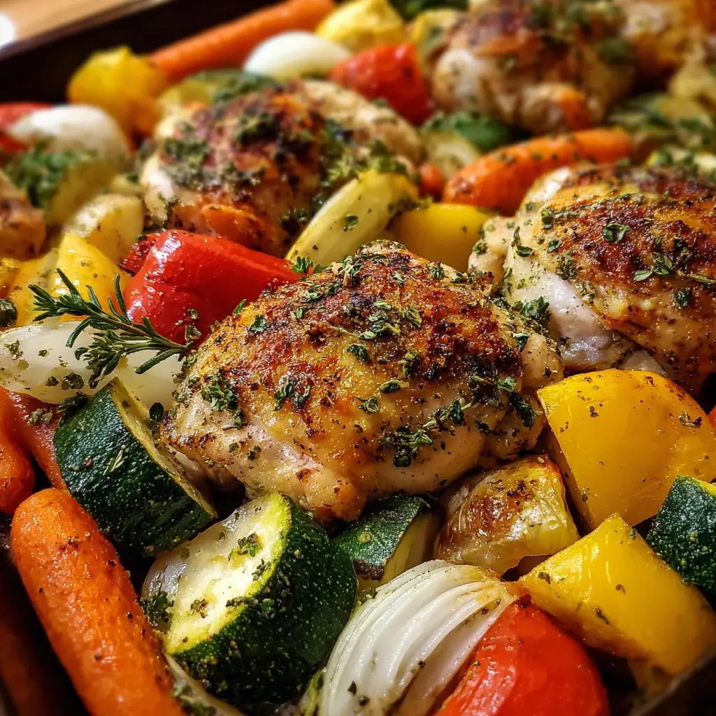 Healthy Roasted Chicken and Veggies