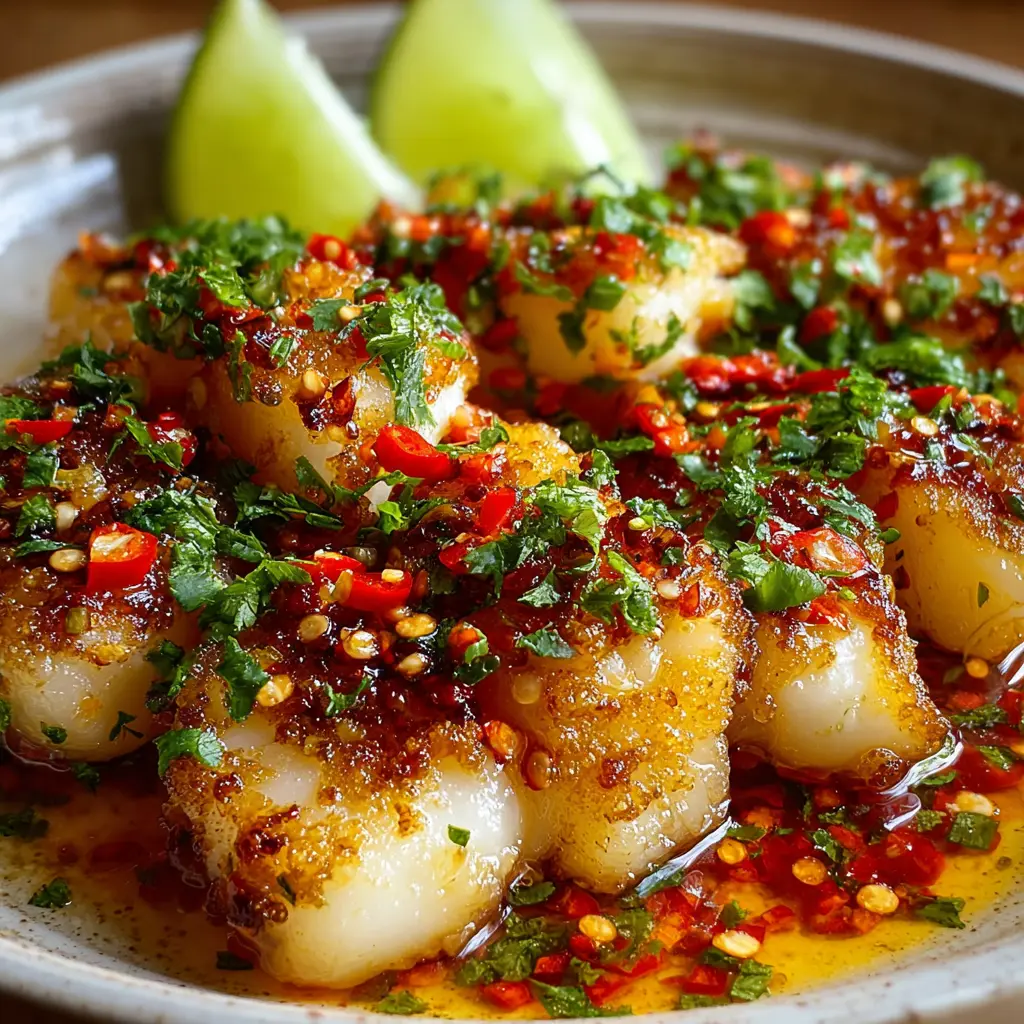 Garlic Butter Cod Strips with Sweet Chili Lime Sauce