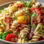 BLT Pasta Salad with Turkey Bacon