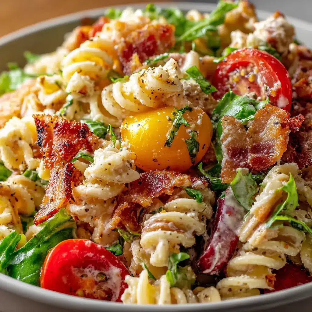 BLT Pasta Salad with Turkey Bacon