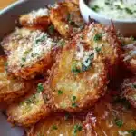 Crispy Parmesan Potatoes (with Dip)
