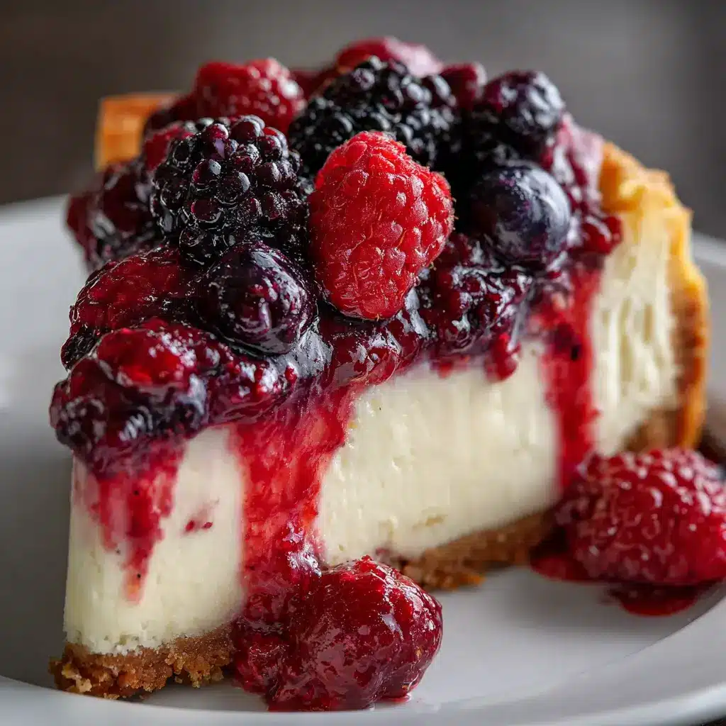 Velvety Vanilla Berry Cheesecake