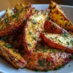 Garlic Butter Potato Wedges