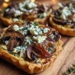 Mushroom, Shallot, and Herbed Goat Cheese Flatbread