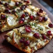 Pear Brie Cranberry Flatbread: A Deliciously Easy Recipe for Home Chefs