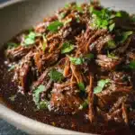 Slow Cooker 4-Ingredient Balsamic Shredded Beef