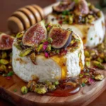 Goat Cheese with Honey, Figs, and Pistachios