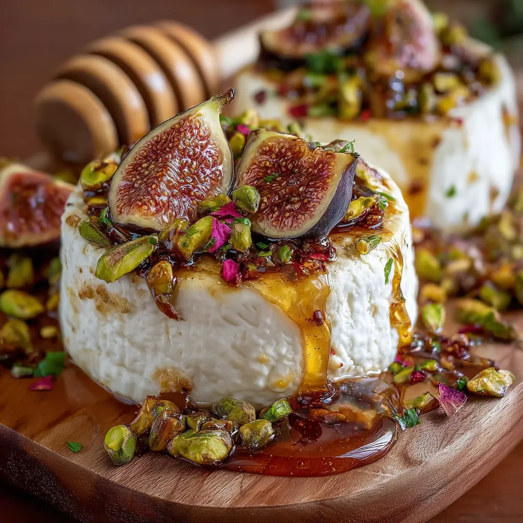 Goat Cheese with Honey, Figs, and Pistachios