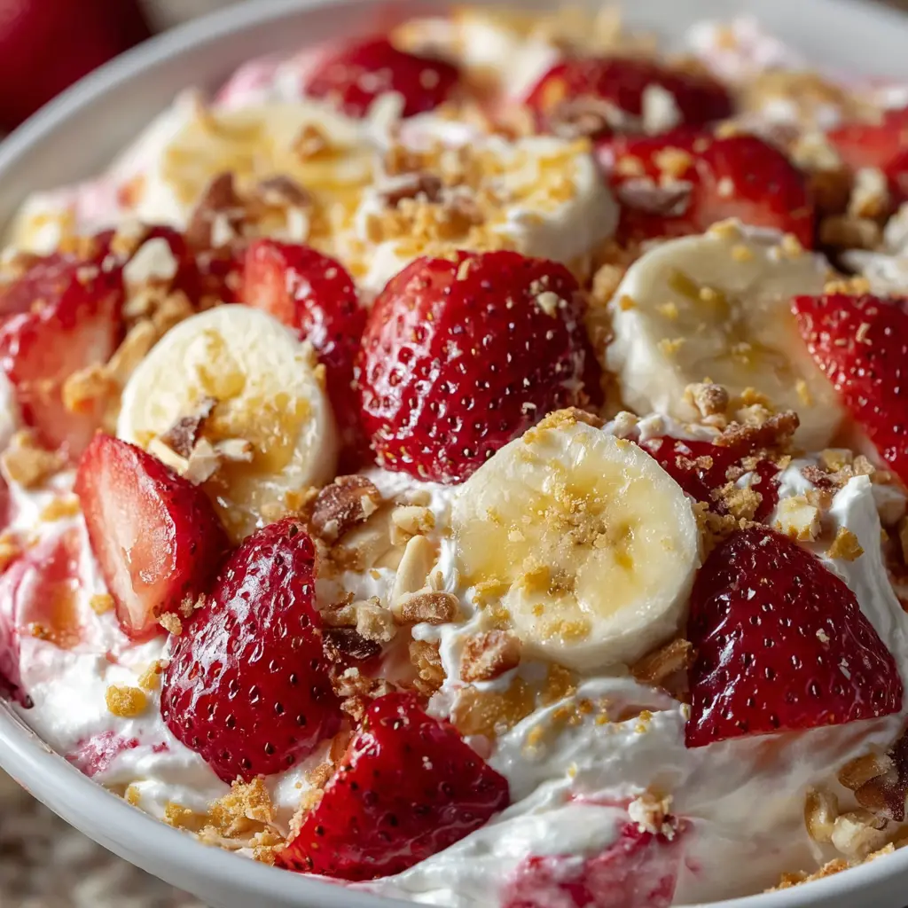Strawberry Banana Cheesecake Salad
