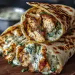 Cheesy Garlic Chicken Wraps