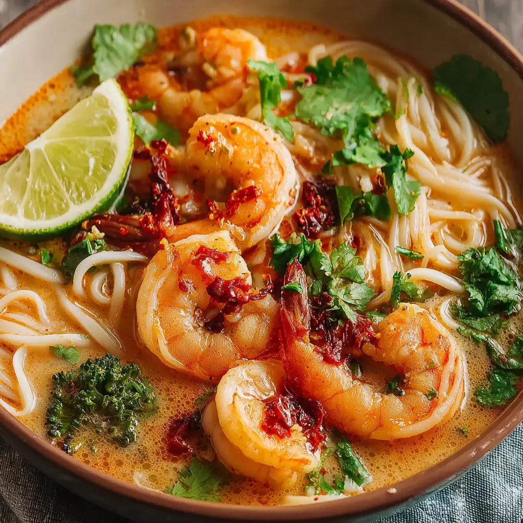Shrimp Coconut Noodle Soup