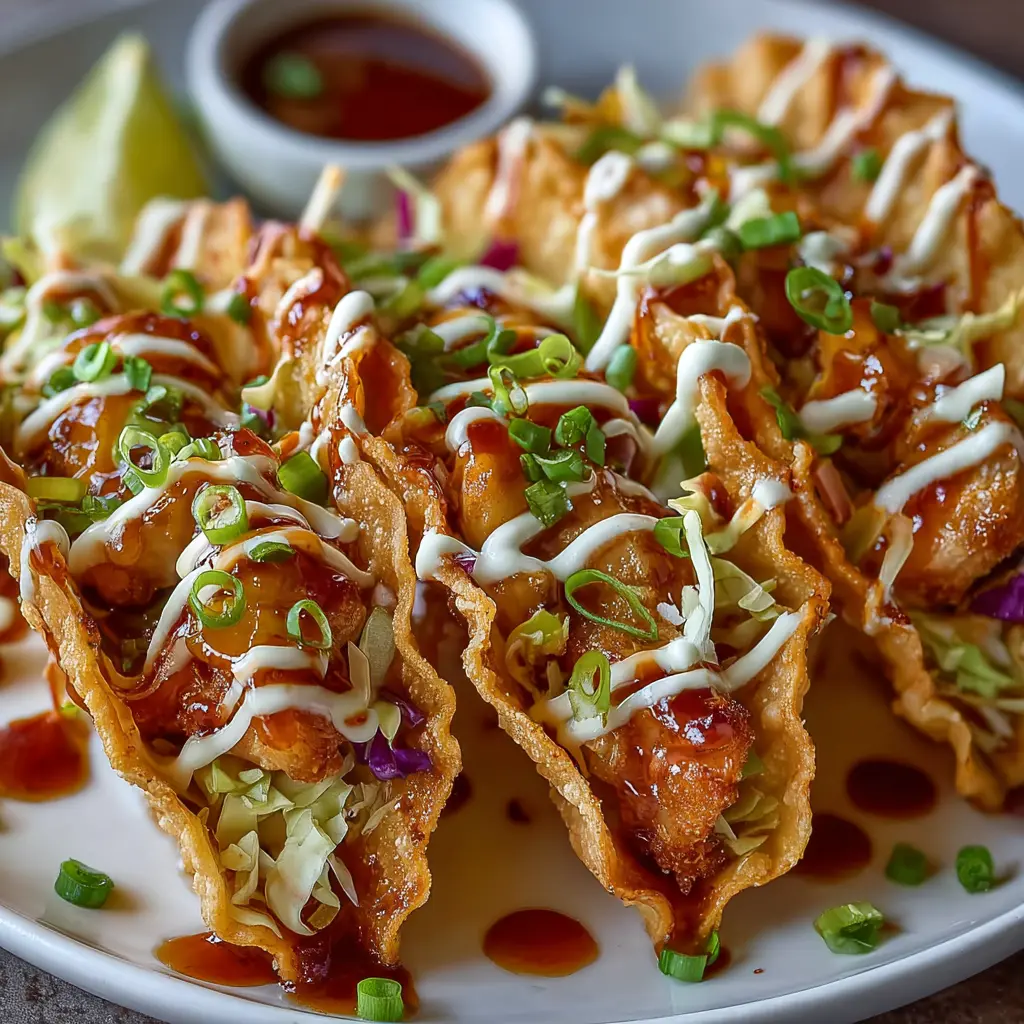 Copycat Applebee’s Chicken Wonton Tacos