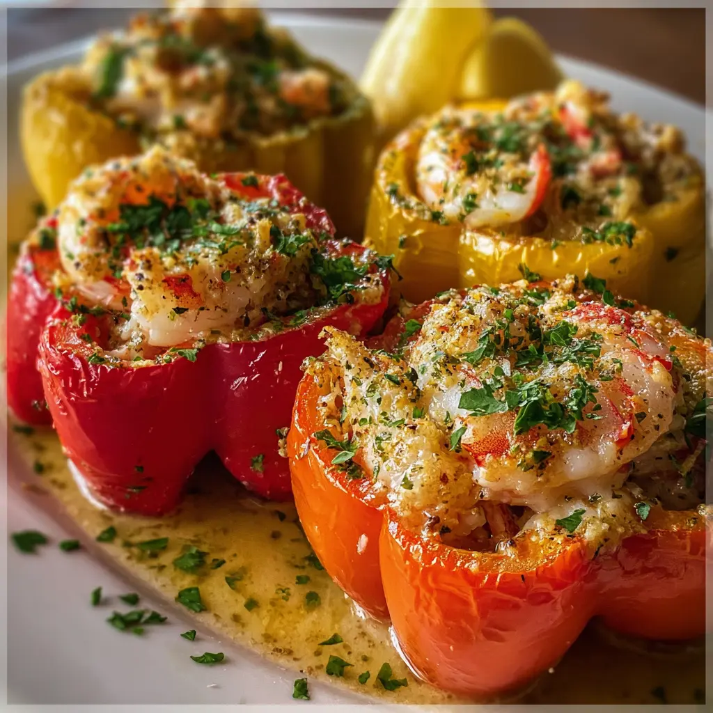 Crab and Shrimp Stuffed Peppers