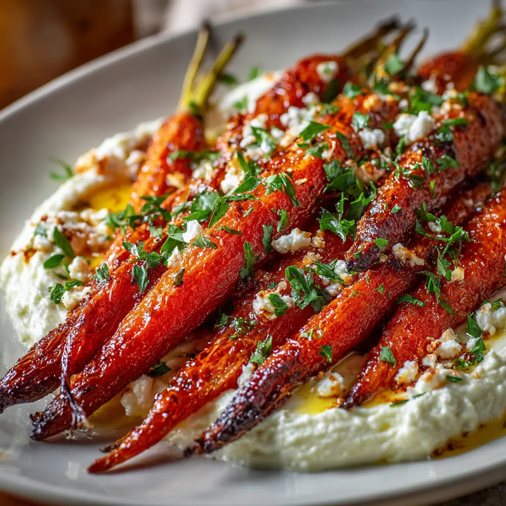 Roasted Carrots with Whipped Ricotta & Hot Honey