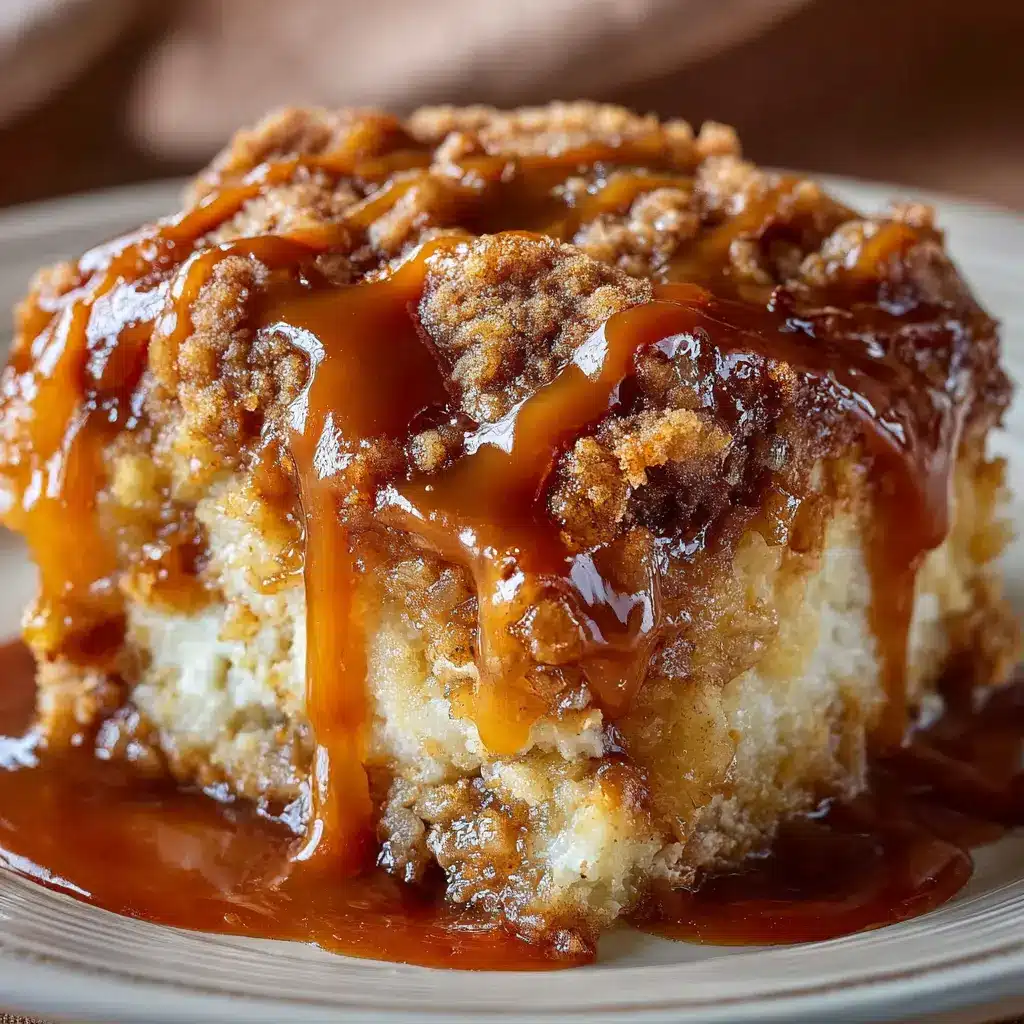 Caramel Apple Cinnamon Roll Dump Cake