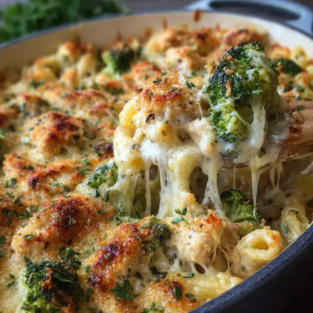 Easy Chicken Broccoli Baked Alfredo