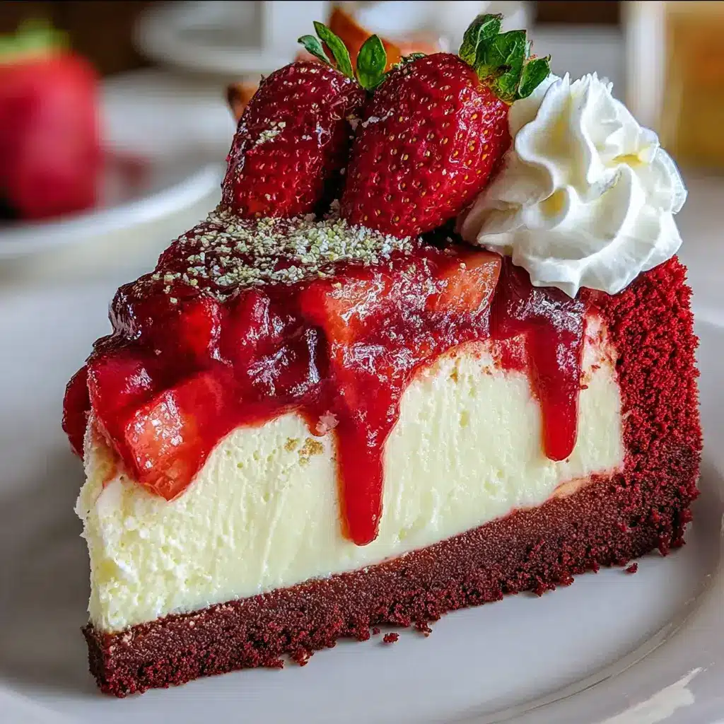 Red Velvet Strawberry Cheesecake