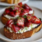 Roasted Strawberry Whipped Ricotta Toast