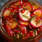Spicy Tangy Radish Pickles