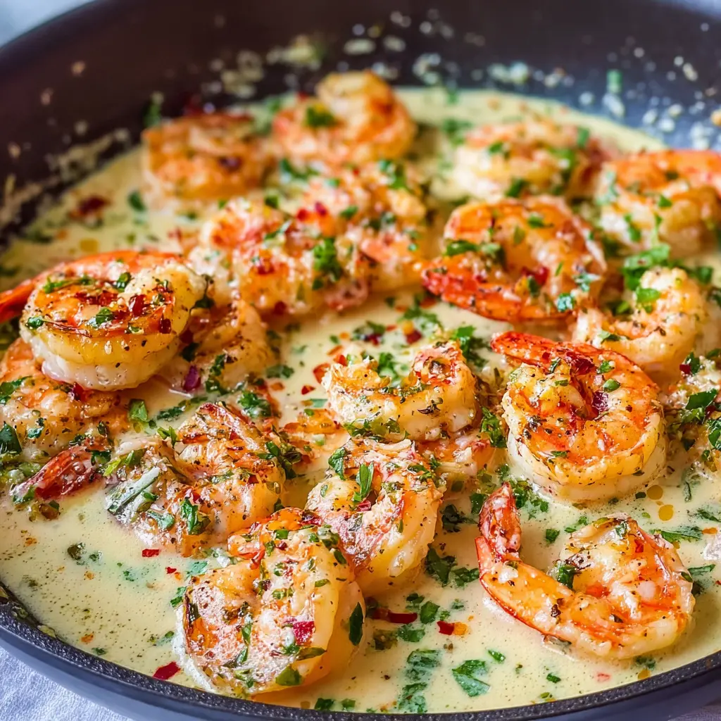 Keto Creamy Garlic Shrimp