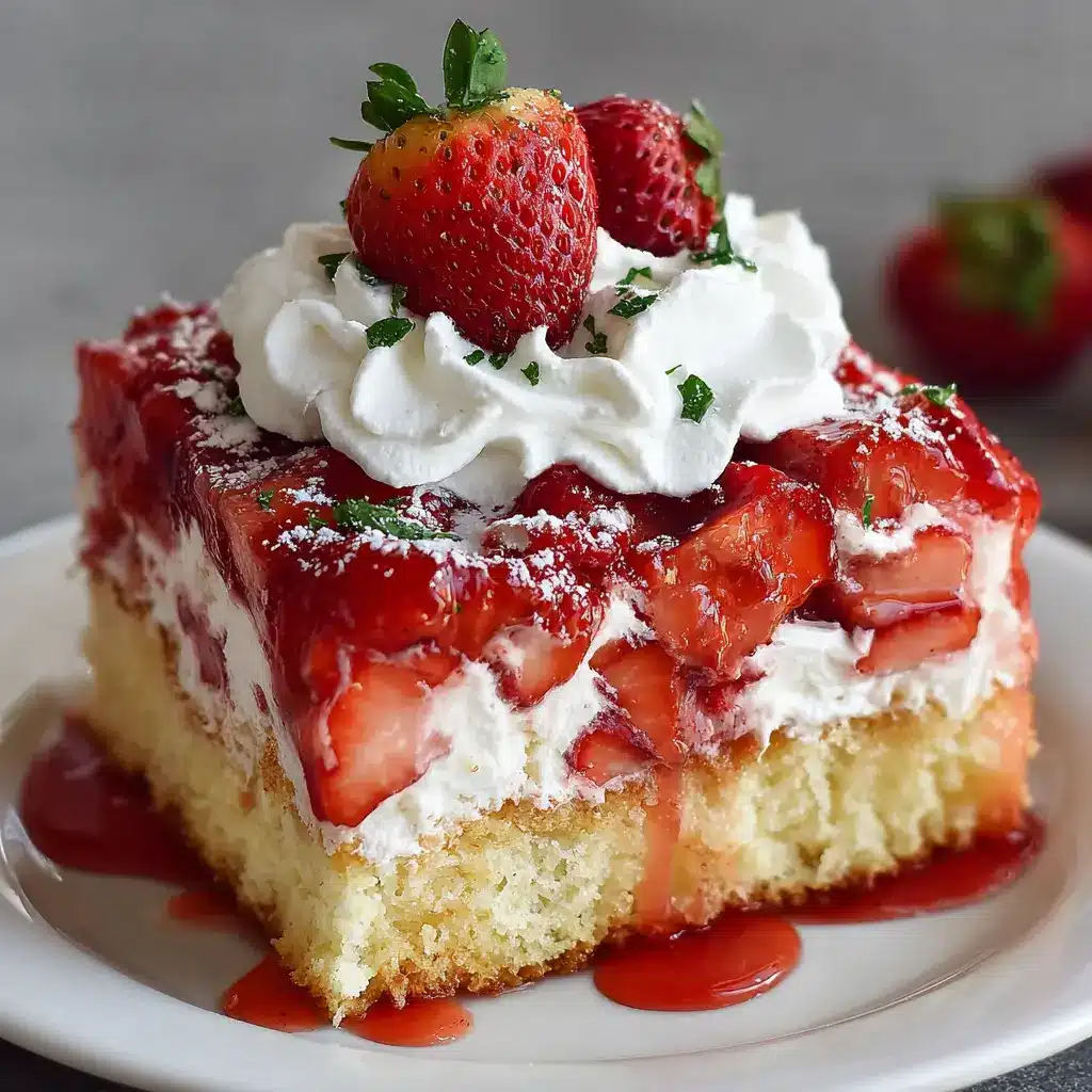 Strawberry Cheesecake Poke Cake