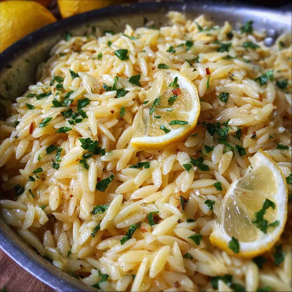 Lemon Garlic Butter Orzo