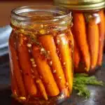 Hot Honey Pickled Carrots