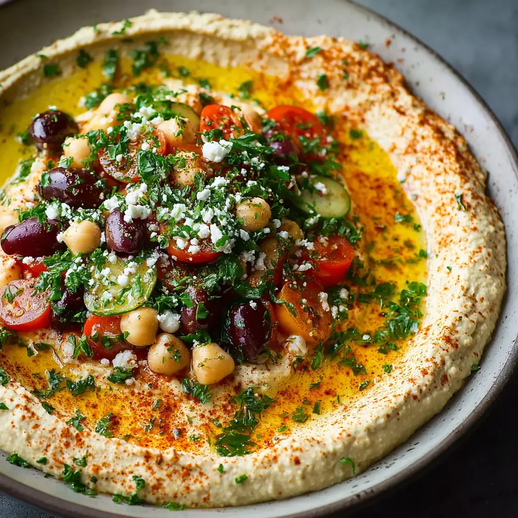Greek Style Loaded Hummus