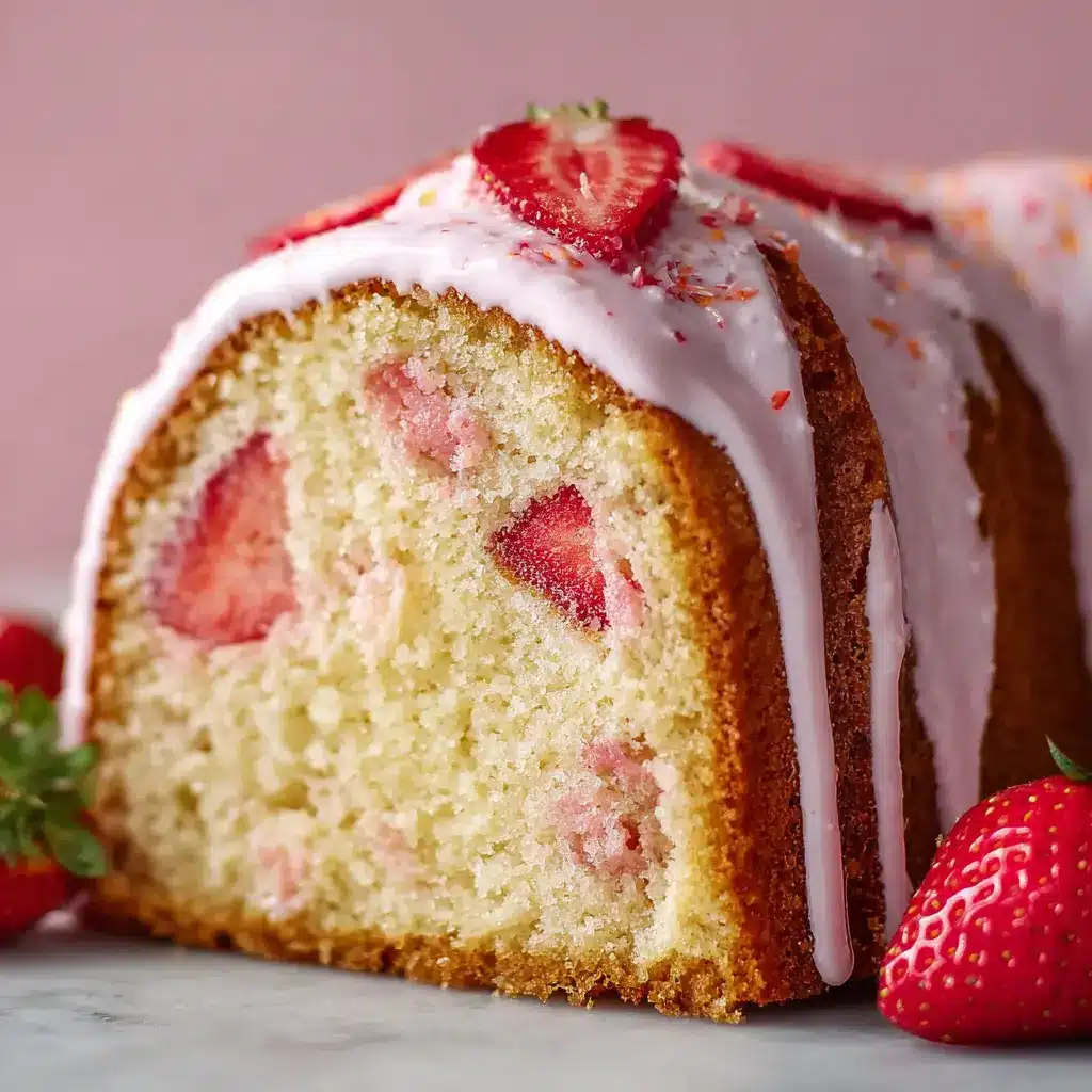 Strawberry Milkshake Pound Cake