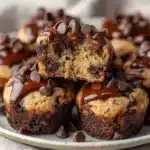 Chocolate Chip Cookie Dough Brownie Bites