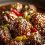 Crockpot Pepperoncini Meatballs