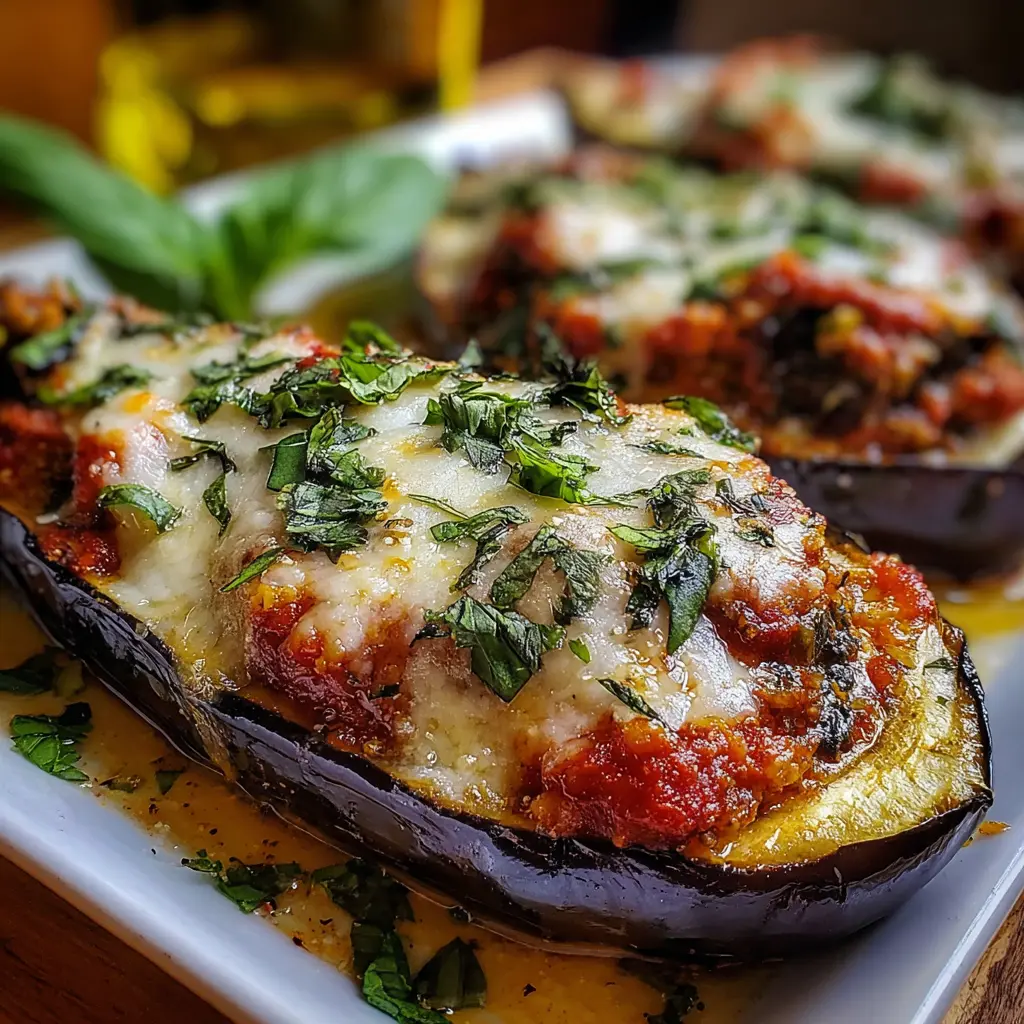 Italian Baked Stuffed Eggplant