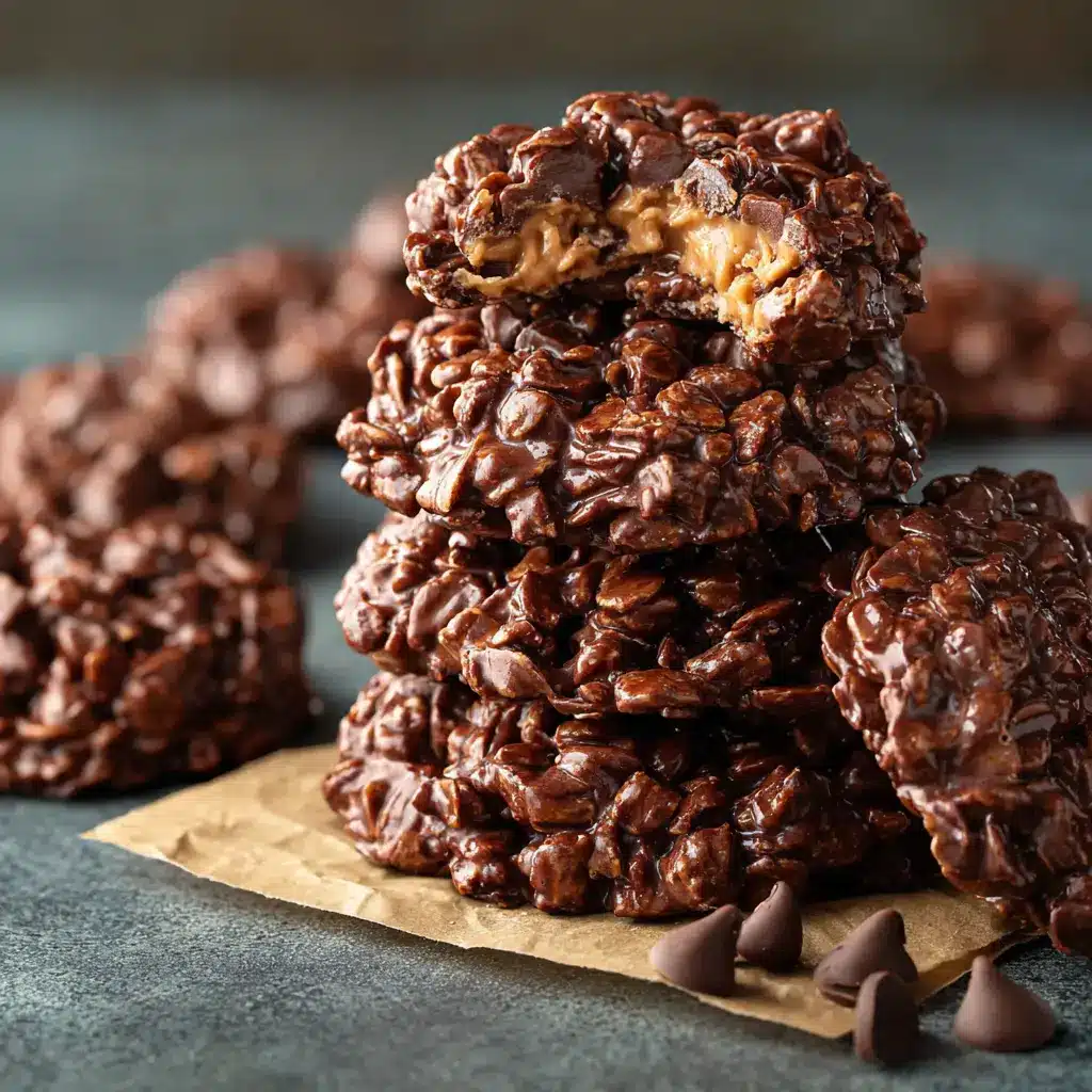CHOCOLATE PEANUT BUTTER NO-BAKE COOKIES