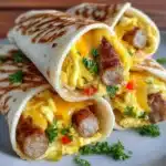Cheesy Sausage Egg Wraps