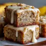Banana Bars with Vanilla & Browned Butter Glaze