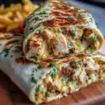 Cheesy Garlic Chicken Wraps