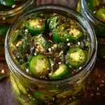 Jalapeño Garlic Basil Pickles